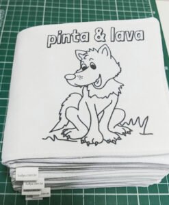 Tecido  livro pintar e lavar: FLORESTA