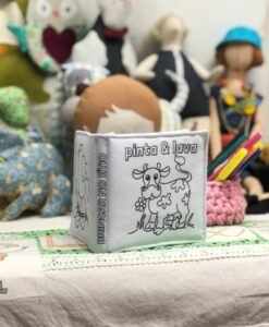 Tecido  livro pintar e lavar: SÍTIO