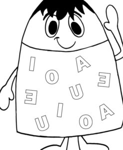 Estampa boneco VOGAIS (duplas)