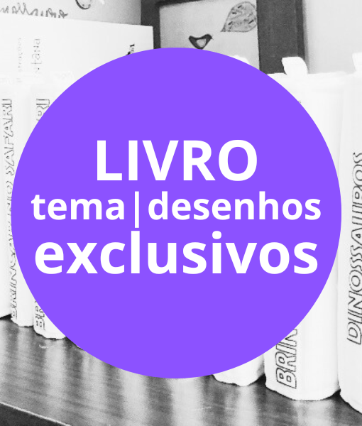 Tecido estampa EXCLUSIVA: LIVRO pintar e lavar