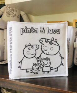 Tecido livro pintar e lavar: PEPPA PIG