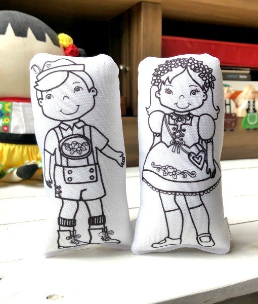 Tecido menino e menina Oktoberfest