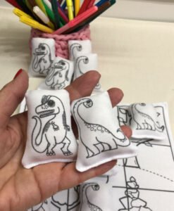 Tecido jogo da velha: DINOSSAURO