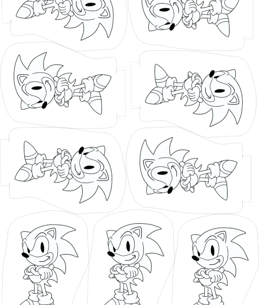 Kit 100 desenhos para colorir Sonic