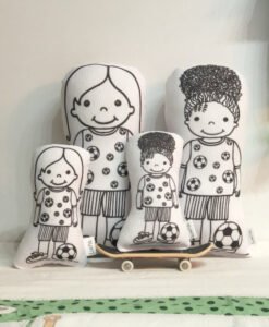 Tecido jogadoras de futebol