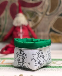 Alternative view of Tecido mini-cachepôs de NATAL (2 por pano)