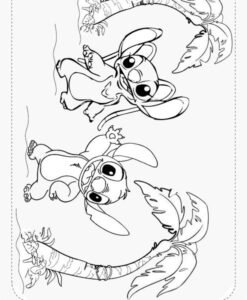 Tecido jogo americano inspiração STICH e ANGEL