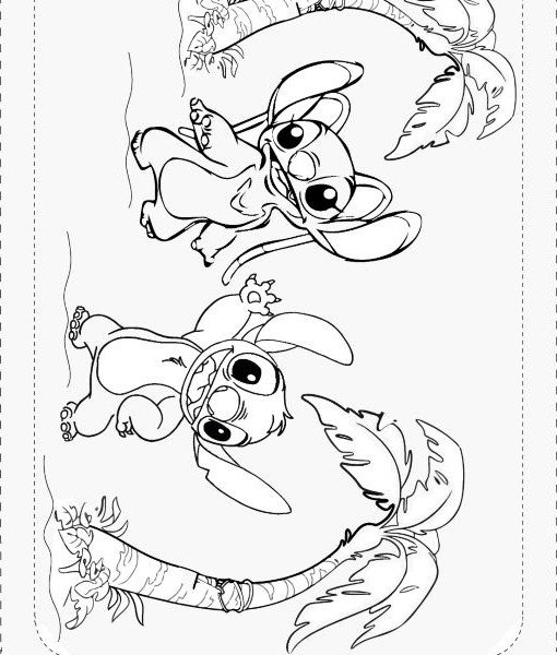 Tecido jogo americano inspiração STICH e ANGEL