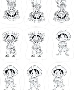 Tecido One Piece (LUFFY 2 poses)