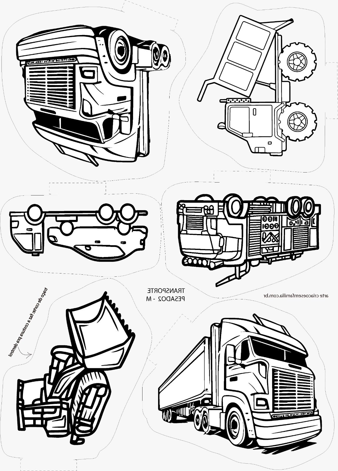 Tecido TRANSPORTES PESADOS (coleção 2)