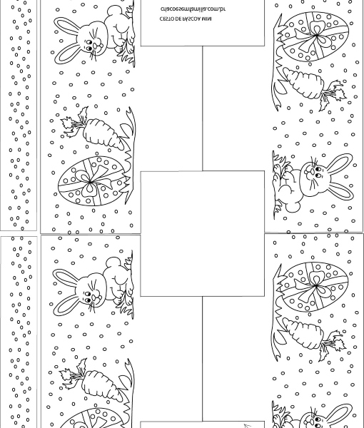 Arte MINI CESTO de colorir PÁSCOA coelhos (arquivo digital)