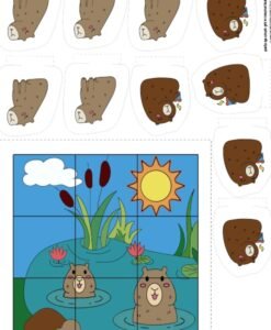 Arte: Jogo da velha CAPIVARA (arquivo digital - colorido)