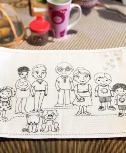Tecido jogo americano FAMÍLIA