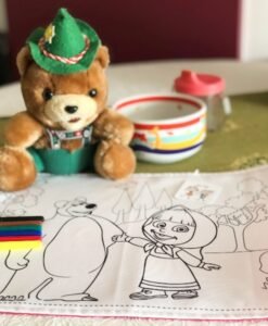 Tecido jogo americano inspiração MASHA e o URSO