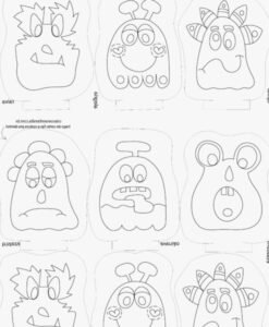 Monstros EMOÇÕES traço preto (6 + 3)